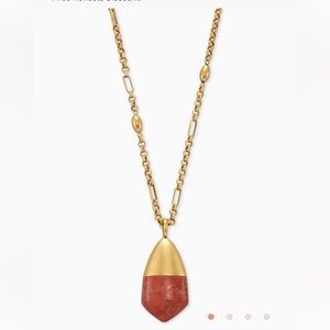 Kendra Scott Freida Vintage Gold Long Pendant Necklace